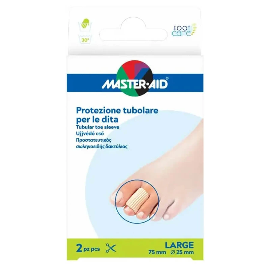 Master Aid Footcare - 2 protège-pieds tubulaires - taille L