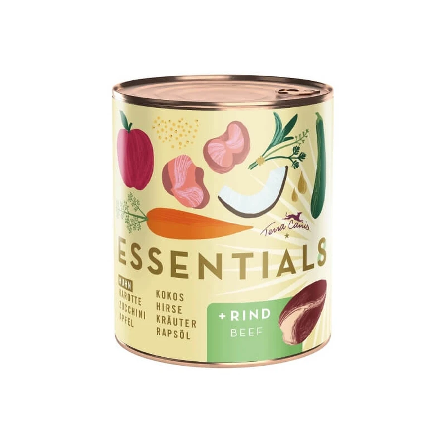 Terra Canis Essential 8 Chicken and Beef - Complete Wet Food for Adult Dogs, 780 g