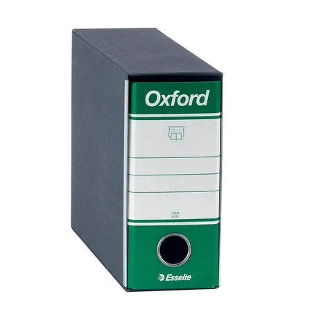 Esselte Oxford g81 - Carpeta con palanca y estuche, bloc de notas n.º 1, 23 x 18 cm, lomo de 8 cm, capacidad para 500 hojas - verde