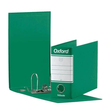 Esselte Oxford g81 - Carpeta con palanca y estuche, bloc de notas n.º 1, 23 x 18 cm, lomo de 8 cm, capacidad para 500 hojas - verde