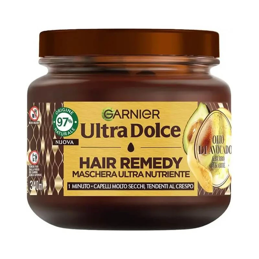 Garnier Ultra Gentle Hair Remedy mit Avocadoöl und Sheabutter – Ultra-pflegende Haarkur 340 ml