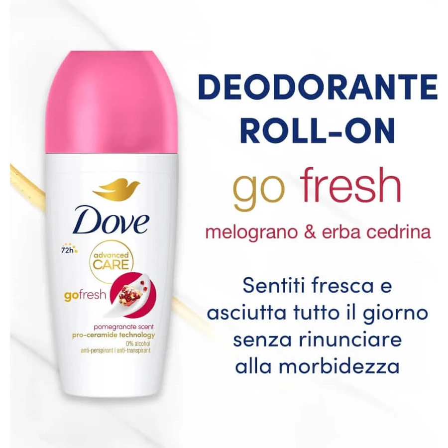 Dove Advanced Care Go Fresh met granaatappelgeur - Roll-on deodorant 50 ml