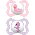 Mam Air 2-6m - Set of 2 Silicone Pacifiers - Pink