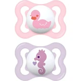 Mam Air 2-6 mois - Lot de 2 tétines en silicone - Rose
