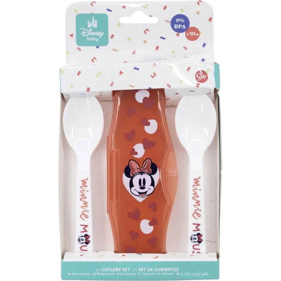 Stor Minnie - Set of Two Spoons with Case, 10m+