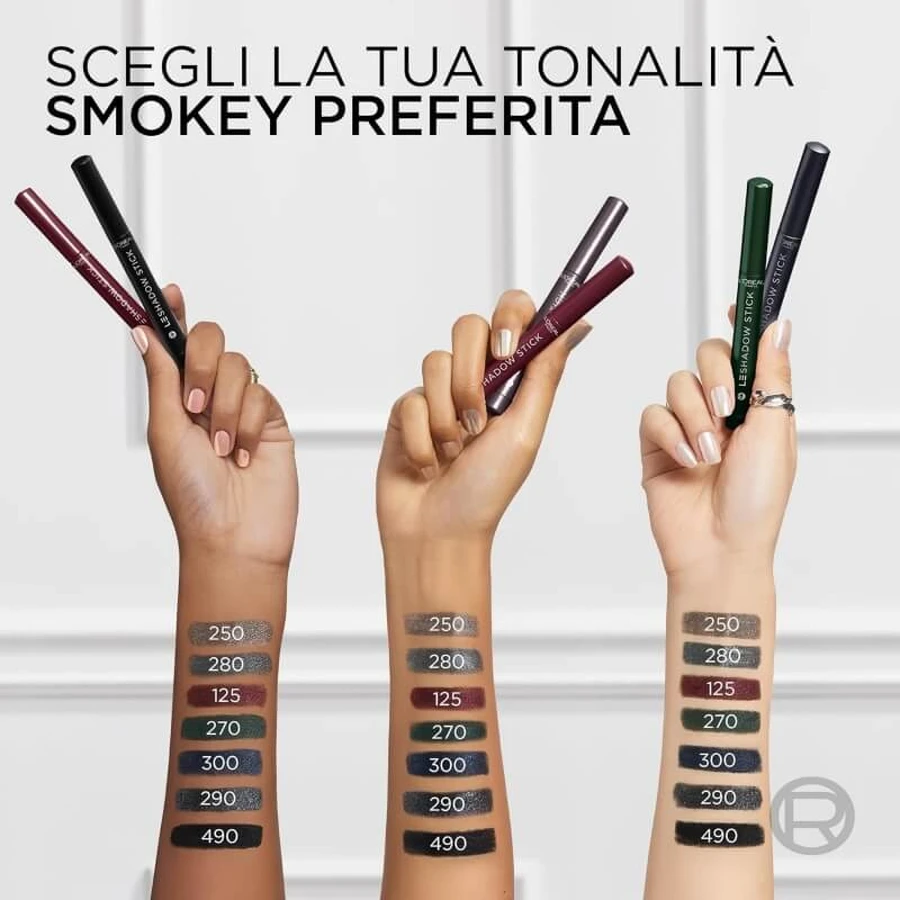 L'Oréal Paris Le Shadow Stick oogschaduwstift nr. 490 All Night Black