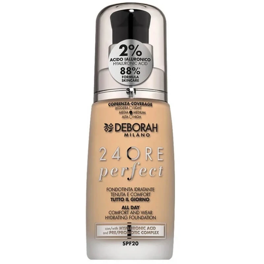 Deborah 24-Hour Perfect LSF 20 – Flüssig-Foundation – Nr. 3.1 Light Gold