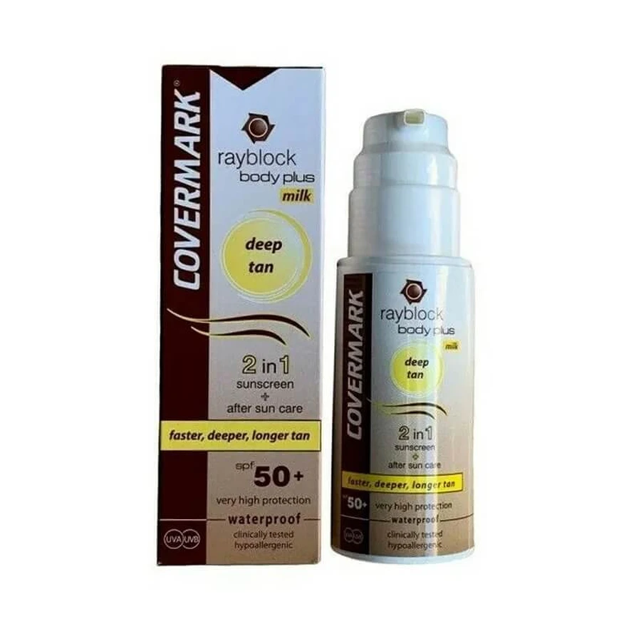 Covermark SPF 50 Rayblock Body Plus Milk Sunscreen, High Protection, 100 ml