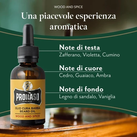 Proraso Wood and Spice - Huile de soin pour la barbe 30 ml