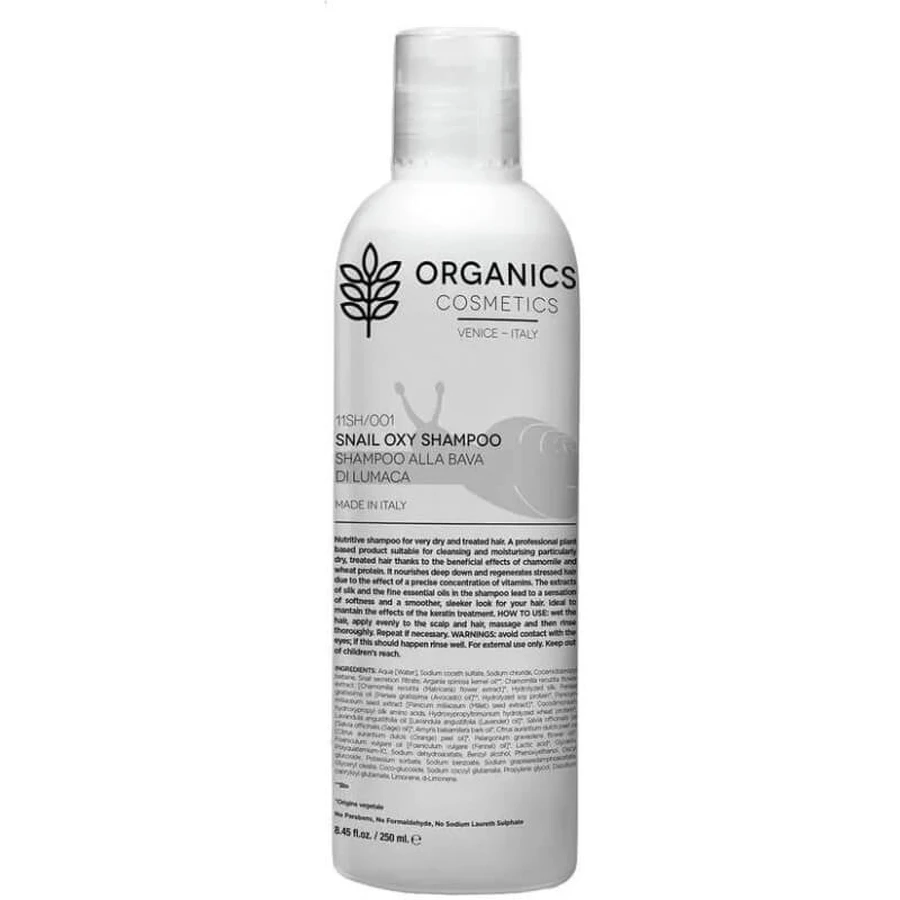Organics pharm Snail Oxy - Champú para cabello seco, 250 ml