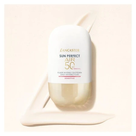 Lancaster Sun Perfect Air Face Sunscreen 50 SPF Daily Invisible Fluid for High Protection, 40 ml