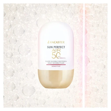 Lancaster Sun Perfect Air Face Sunscreen 50 SPF Daily Invisible Fluid for High Protection, 40 ml