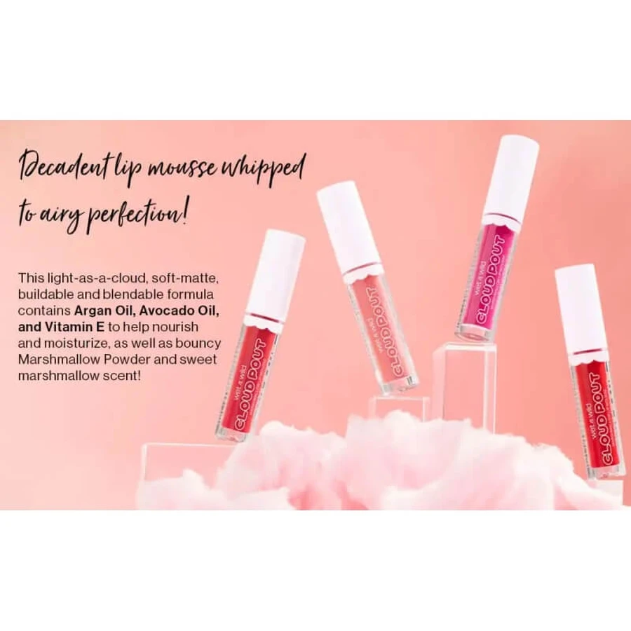 Wet n Wild Cloud Pout Marshmallow Lip Mousse - Pintalabios líquido - Fluffernutter