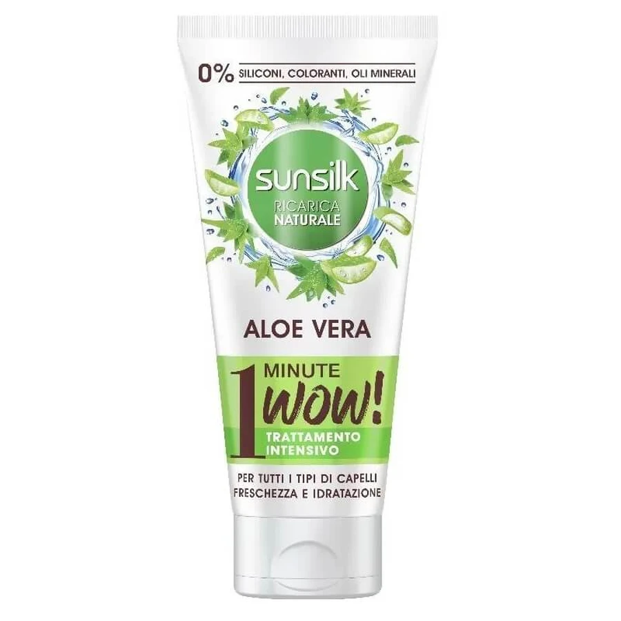 Sunsilk 1 Minute Wow - Tratamiento intensivo con aloe vera, 180 ml