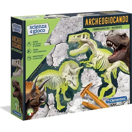 Clementoni Science &amp; Play - Archeogiocando : T-Rex et Triceratops
