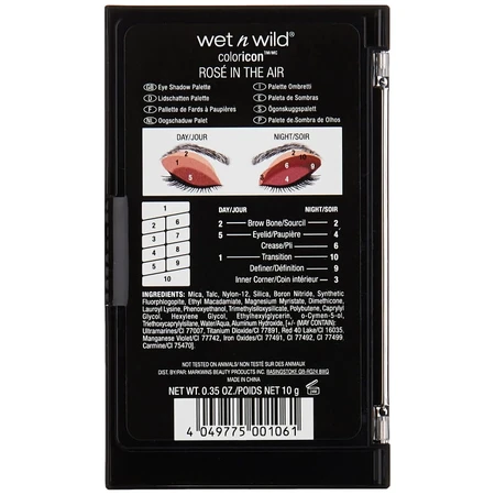Wet n Wild Color Icon Lidschatten-Palette mit 10 Farbtönen – Lidschatten-Palette – „Rosé in the Air“