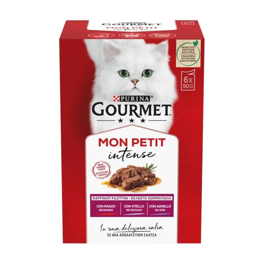 Purina Gourmet Mon Petit Mélange de viandes - Aliment complet pour chat, 6 x 50 g