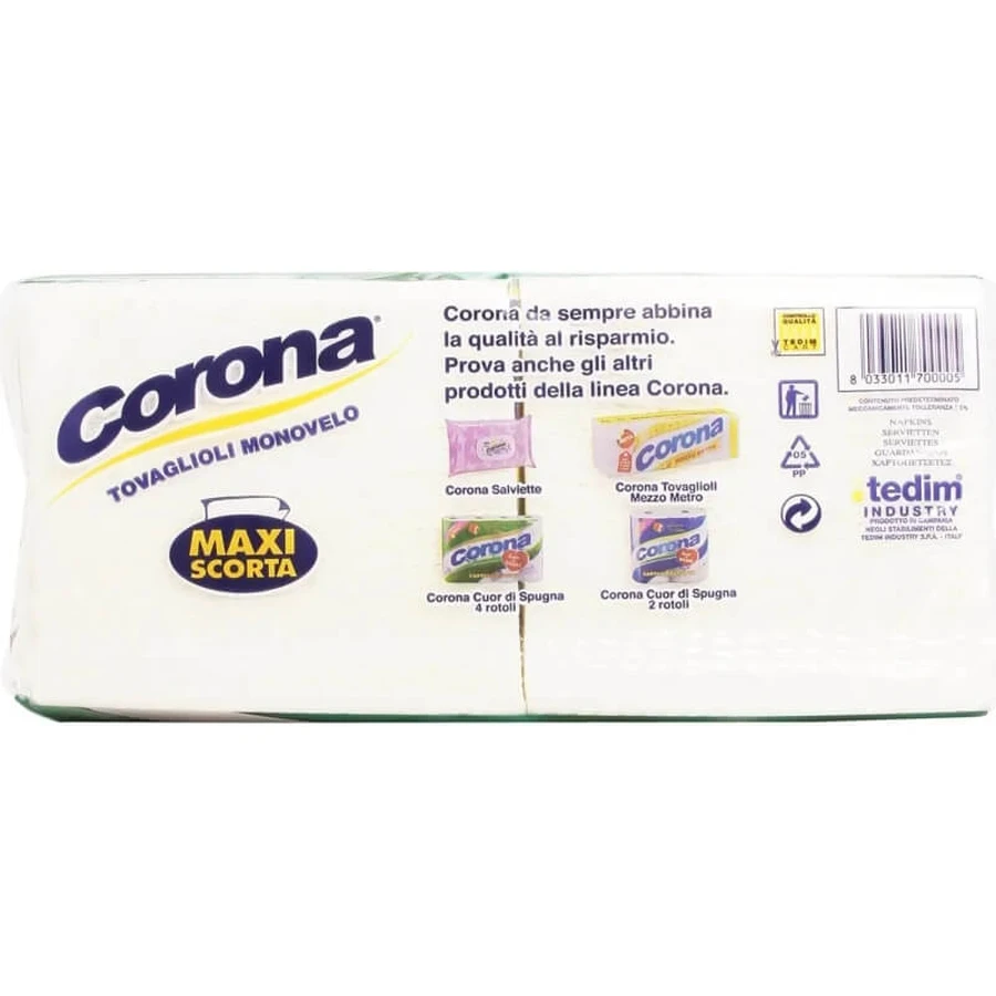 Corona Einlagige Maxi-Servietten, Großpackung