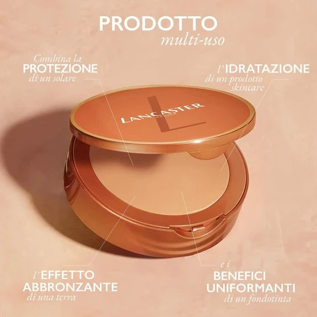 Crème solaire teintée Lancaster Infinite Bronze SPF 50 - Fond de teint compact 9 g