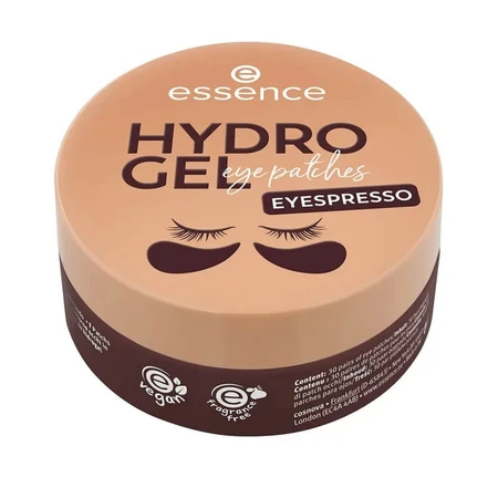 Essence Hydro Gel Eyespresso - 30 patchs rafraîchissants pour les yeux à la caféine et à l'acide hyaluronique
