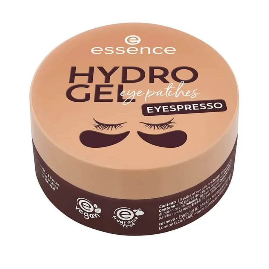 Essence Hydro Gel Eyespresso - 30 patchs rafraîchissants pour les yeux à la caféine et à l'acide hyaluronique