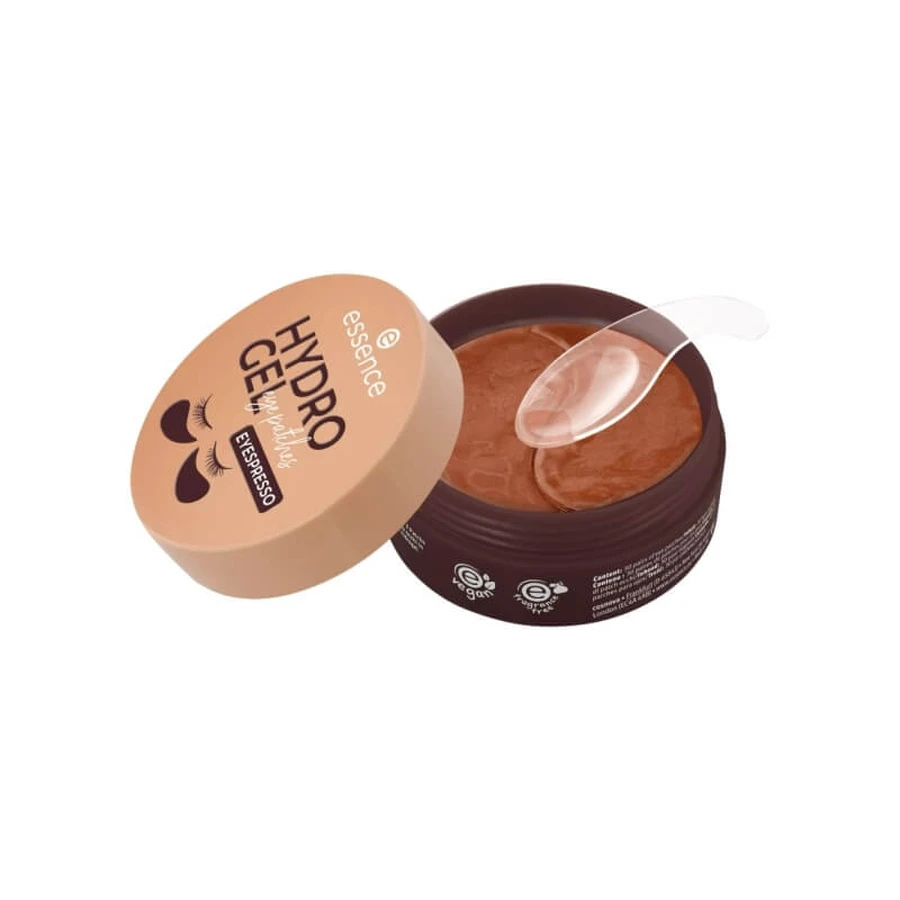 Essence Hydro Gel Eyespresso - 30 patchs rafraîchissants pour les yeux à la caféine et à l'acide hyaluronique