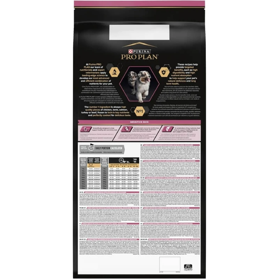Purina Pro Plan Medium Puppy Sensitive Skin met zalm - Compleet hondenvoer, 12 kg