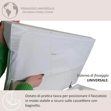 Italbaby Jolie - Cambiador con barandillas de seguridad de PVC en color gris paloma