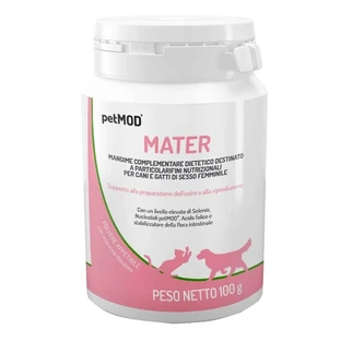 Chemi-vit Petmod Mater - Voedingssupplement voor vrouwelijke honden en katten ter ondersteuning van de voortplanting, 100 g
