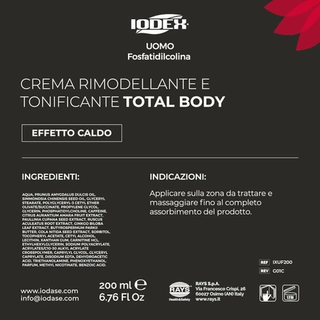 Iodase Phosphatidylcholin für Männer – wärmende Behandlung zur Körperformung, 200 ml