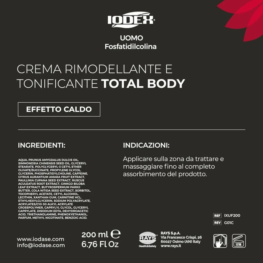 Iodase Phosphatidylcholin für Männer – wärmende Behandlung zur Körperformung, 200 ml
