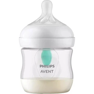 Avent Natural Response - Biberon de 125 ml avec valve AirFree, débit 2 - transparent