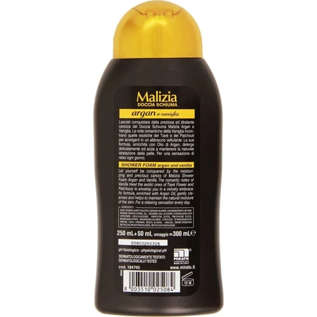 Malizia Argan und Vanille – Samtiges Duschgel 300 ml