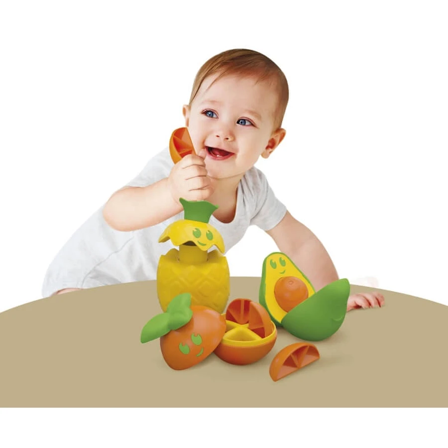 Clementoni Baby Clementoni Fruit Puzzle - 3 fruits to fit together, 12–36 months