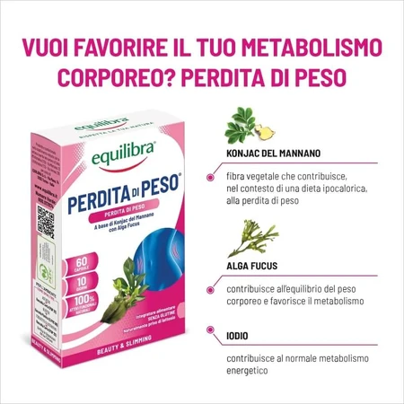 Equilibra Weight Loss 60 capsules – Een voedingssupplement op basis van konjacvezels en fucuszeewier