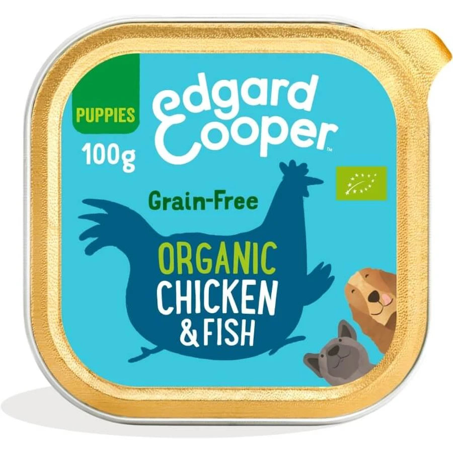 Edgard & Cooper Puppy Kip & Vis - Natvoer voor puppy's, 100 g