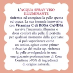 Bruma facial iluminadora de agua de rosas, 200 ml