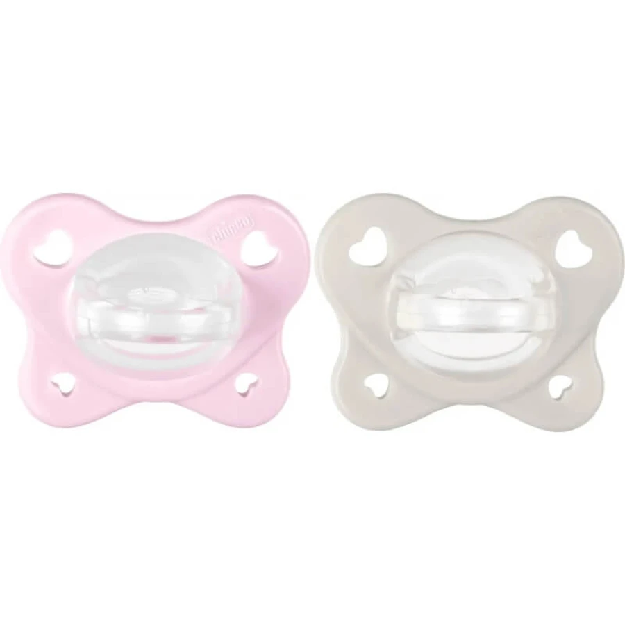 Chicco Physioforma Dual Soft 2–6 Monate – 2 Schnuller – rosa