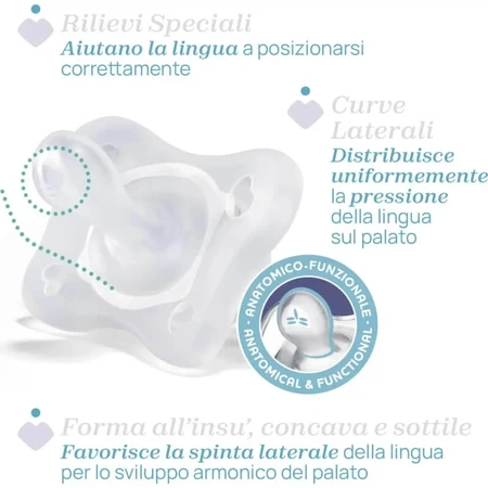 Chicco Physioforma Dual Soft 2–6 Monate – 2 Schnuller – rosa
