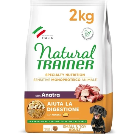 Natural Trainer Sensitive Glutenvrij Eend - Compleet voer voor volwassen kleine/toy-honden, 2 kg