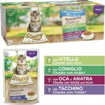 Stuzzy Megapack Multi-Flavor Bites - Aliment complet pour chats stérilisés, 48 x 85 g