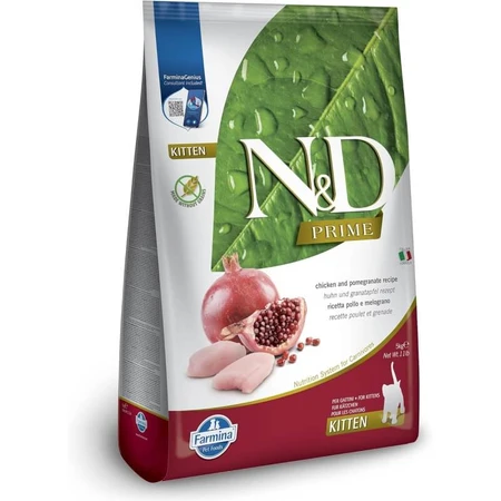 Farmina N&amp;d Prime Kitten with Chicken and Pomegranate - Complete Food for Kittens, 5 kg