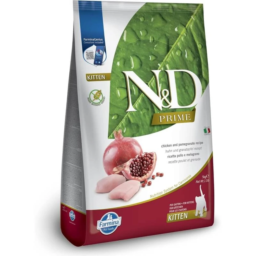 Farmina N&amp;d Prime Kitten with Chicken and Pomegranate - Complete Food for Kittens, 5 kg
