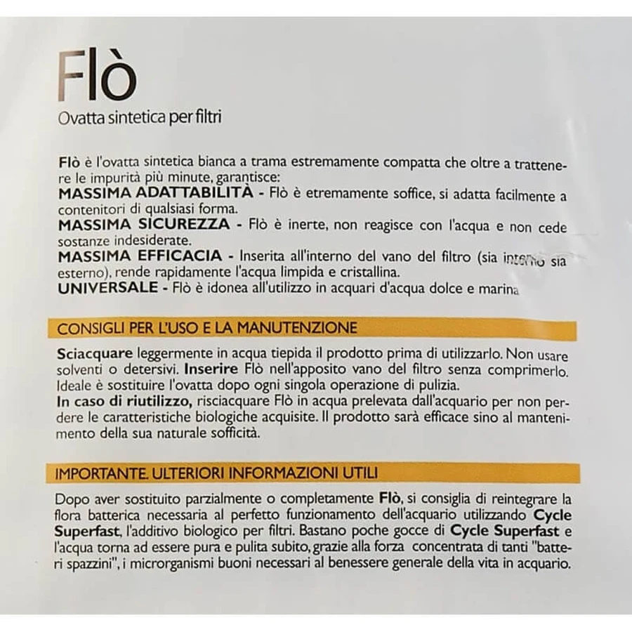 Askoll Flo - White Synthetic Filter Wool for Universal Mechanical Filtration, 250 g