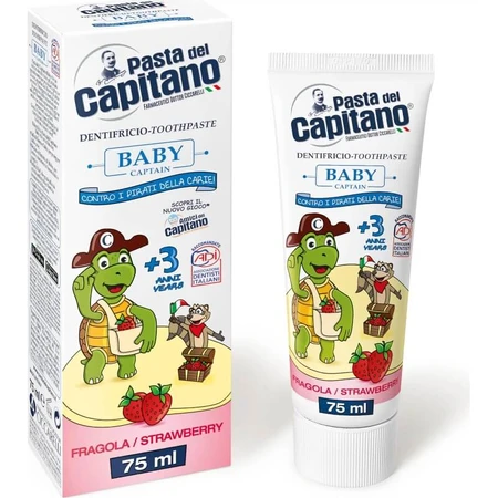 Pasta del Capitano Baby-Zahnpasta mit Erdbeergeschmack (ab 3 Jahren) 75 ml