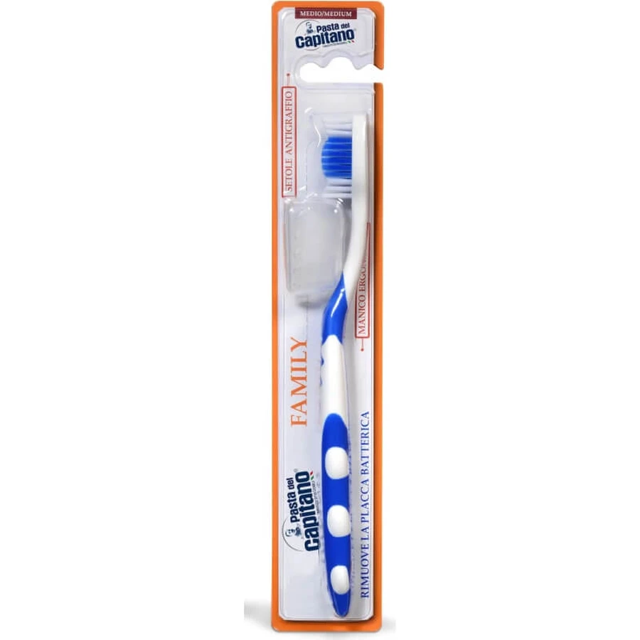 Pasta de dientes Captain Family - Cepillo de dientes de cerdas medias