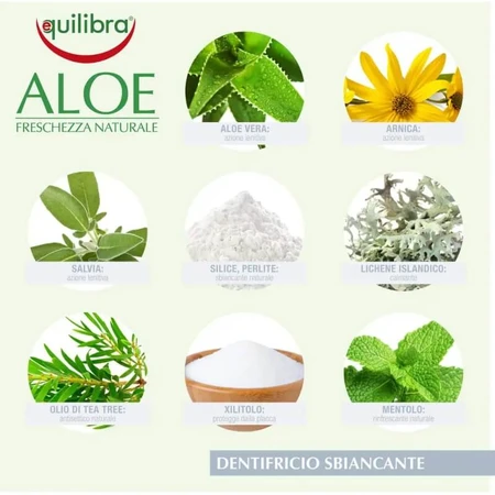 Equilibra Aloe - Dentifrice gel blanchissant, 75 ml