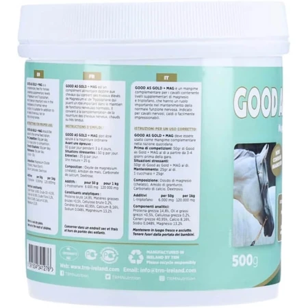 Trm Good as Gold + Mag - Voedingssupplement voor nerveuze of gestresste paarden, 500 g