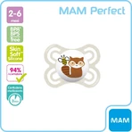 Mam Perfect 2-6 meses - Chupete de silicona - Diseños neutros variados