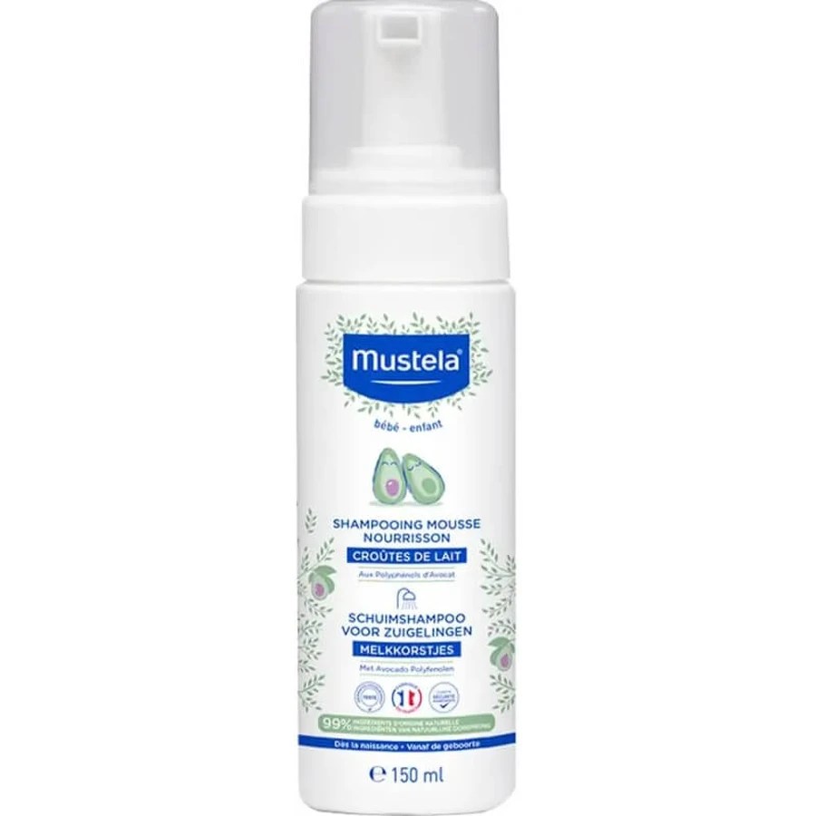 Mustela Mousse Shampoo for Newborns' Ultra-Delicate Hair, 150 ml